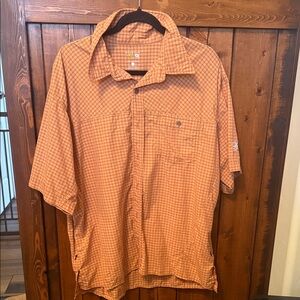 Mountain Hardware Orange Drywicking SS Button Up, Size XL